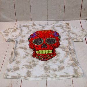 Fosforos Galileo Day of the Dead Skull T-shirt Size XXL